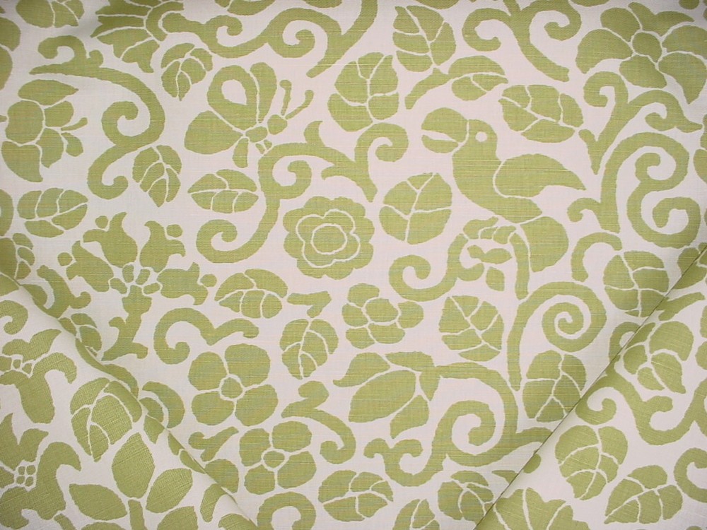 11-1/8Y Lee Jofa Groundworks GWF-2744 Parrots Apple Upholstery Fabric
