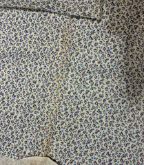 Lot of 3 Vintage Purple Flowered Cotton Calico Feed Sacks Quilting Crafts Sewing