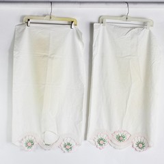 6 Piece Lot of Pink and White Flawed Table and Bed Linens DIY Craft Fabric