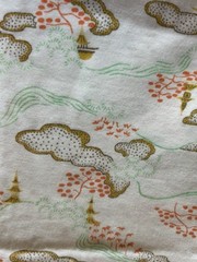 Japan 1960s Cotton Knit Fabric Double Thickness Reversible 30×30″ EXCELLENT