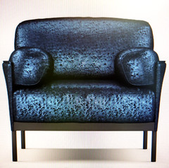 Zepel FibreGuard Crushed Velvet Upholstery Blue Cobalt Opera Scrap 33″x56″
