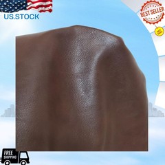 Brown PU Faux Leather 2 Yards Vegan Upholstery Sheet Nappa