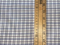 By 1/2 Yd Blue Black White Homespun Plaid Cotton Fabric BTHY