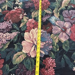 VTG Fabric By Western Textile Screen Printed 100% Cotton Floral Made In USA 9 Yd