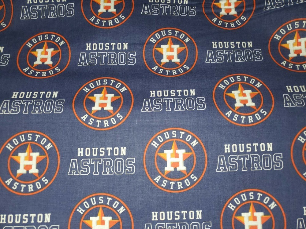 Houston Astros Fabric by the 1/2 Yard 100%Cotton Fabric