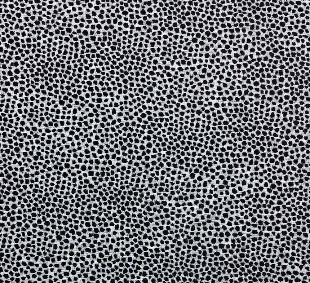 COVINGTON DOTIFY EBONY BLACK RAISED ANIMAL SPOT WOVEN FABRIC BY YARD 57″W