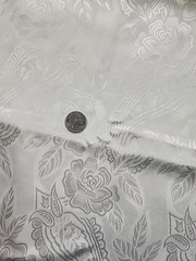 Off White Floral Satin Damask Sewing Interior Fabric 44″w X 1.6yds Drapery