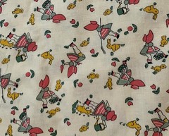 Judie Rothermel Aunt Grace Signature II Fall 2002 Fabric~Girl Ducks Chicks~1 Yd!