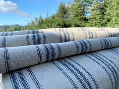 Grain Sack Fabric by the Yard, Ticking Fabric, French Country, Cottage Farmhouse