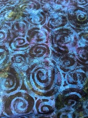 Hobby Lobby Dark Swirls Cotton Quilting Sewing Fabric Midnight Blue 49″ X 42″