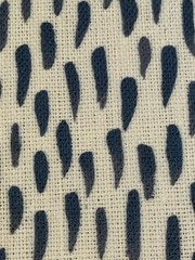 3 Y KATE LOUDOUN-SHAND Dabs in Eve Blue 100% Belgian Linen Fabric