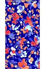 Challis Rayon Printed Inkling, Floral Fabric, Dress Fabric