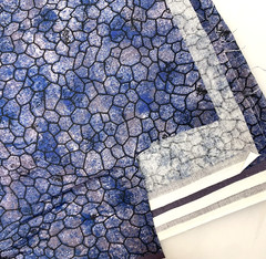 Cotton Fabric Serenity Prayer #6061 Springs Industries Blue Pebble 1.4 Yd x 44″
