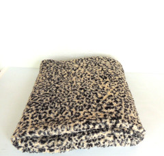 Animal Leopard Print Fabric 62” X 56” Vintage Cheetah Brown Black Tan