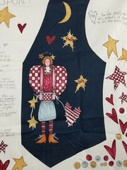 Hi-Fashion Fabric Homespun Country Angel Vest Cut & Sew Panel Alma Lynn Design