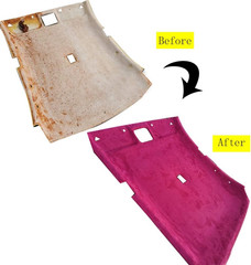 Wine Red Auto Suede Headliner Fabric with Foam Backing – 118″x60