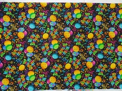 Happy Birthday Party Balloons Quilt Fabric BTY 45″ wide 100% Cotton NEW
