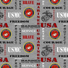 SYKEL US Marines Cotton Heathered 2 Yard