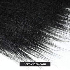 10″ X 20″ Inches Black Faux Fur Fabric Square Patches for 10 x 20 Inch,
