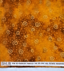 Hi-Fashion Fabric Patrick Lose 1996 Vtge Orange Metallic Accents 3 1/3 Yds