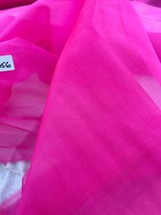 SILK ORGANZA FUCHSIA, 54-55″ WIDE, BY THE YARD.