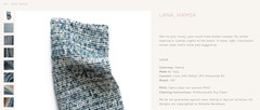 Natasha Baradaran LANA — HAMSA Blue LINEN/MOHAIR Fabric 30″x115″ LARGE REMNANT