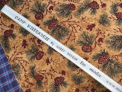 3/4 Yd Moda “Camp Wilderness” ~ Holly Taylor Pinecones & Branches Fabric 27 X 44