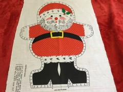VTG 70s Spring Mills Santa Fabric Panel Cut & Sew Pillow Doll Uncut Pattern 7513
