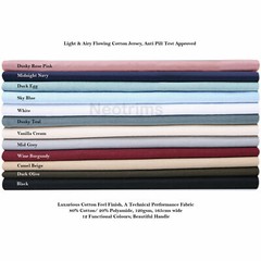 Neotrims Anti Pill Jersey Knit Technical Fabric, Cotton Poly Baby Soft, Material