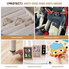 5PCS Self Adhesive Felt Sheet – Black Felt Sheets with Adhesive Backing for Draw
