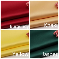 Satin Silky Fabric Plain Thick Cloth Wedding Evening Dress Craft Material DIY