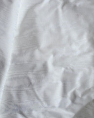 WHITE MOIRE PRINT COTTON BLEND FABRIC 18X44 + INCHES WIDE