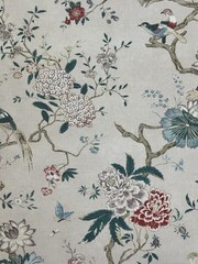 GP & J Baker Oriental Bird SIGNATURE FABRIC 3 3/8 Yards Linen