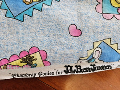Fabric Chambray Ponies Jelly Bean Junction 1 and 3/8 yards x 42″ wide MM Fabrics