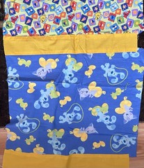 VTG DORA & Boots Blue`s Clues & Sesame Street Squares & Sashing Nap Mat Top