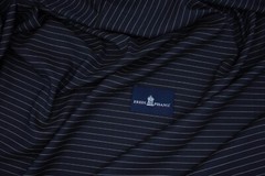 Navy blue pinstripe with Iridescence effects Cotton suiting fabric & buttons.