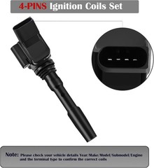 Ignition Coil Pack & Spark Plugs Fits for 1.8 2.0 L4 2014 2015 2016 2017 2018 20