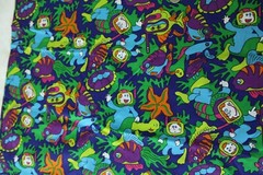 3Y x 44″ Vibrant Colorful Novelty Fish Scuba Ocean Fabric Quilt Cotton Neon