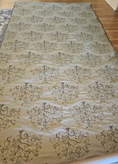 Upholstery Drapery Fabric Tree Of Life Embroidery 6.5 Yds X 58″ Sage Green HQ