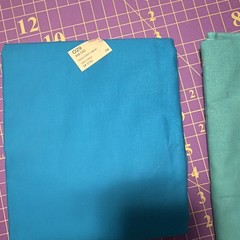 5 Yard Quilt Kit Solid Blue 1 Yard Pieces Cotton Fabric Connecting Threads