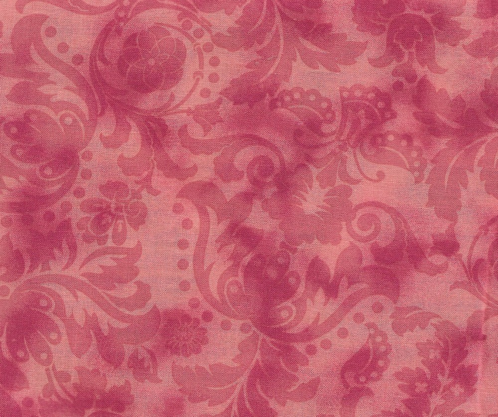 Floral Tone on Tone Pink Mauve Fabric by MBT By the Yard