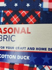 Lot of 4 Seasonal Fabric 100% Cotton Duck Precut 1 Yard 36″ x 44″ in Americana