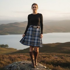 Clark Modern Tartan Fabric Poly Viscose Wool Free – Multiple Sizes Available