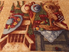 23″ x 44″ VINTAGE “COUNTRY HOME” PANEL by ANNA KRAJESKI COLORFUL COTTON NEW #779