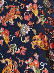 Italian designer Chiffon Velvet Burnout Blue Base coral pink Green mustard