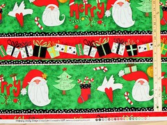 Happy Holly Days Repeating Stripe Christmas Fabric 26″ x 42″ #68049