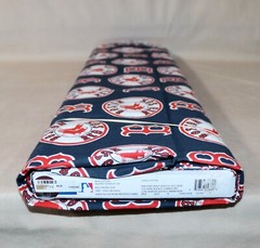 Boston Red Sox ~ Logo Pattern MLB Cotton Fabric 1/4 Yard 9” X 56”