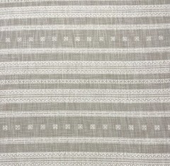 BALLARD DESIGNS SETON FLAX STRIPED GEO SQUARES FURNITURE FABRIC BY THE YARD 53″W