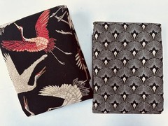 Crane Bird Gobelin Tapestry Upholstery Cushion Woven Fabric Black – 140cm Wide