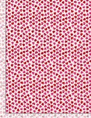 Valentine’s Day Fabric | Pink Red Heart Toss White | Timeless Treasures YARD
